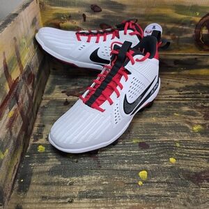 New Nike Alpha Menace Strong Mens Cleats II5139-102‎ white red Size 8.5,9.5,11